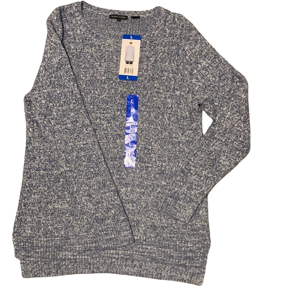 Jeanne Pierre Denim Combo Sweater NWT